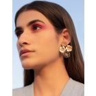 Rose Gold Plated Handcrafted Brass Stud Earrings