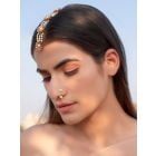 Rose Gold Plated White Handcrafted Brass Maangtika