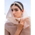 Rose Gold Plated White Handcrafted Brass Mathapatti