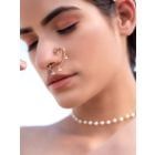 Rose Gold Plated Handcrafted Brass Nose Ring