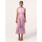 Lavender Cotton Dress with Belt