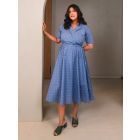 Blue Printed Cotton Dress