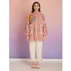 Red White Striped Cotton Patch Work Co-ord Set - Set of 2
