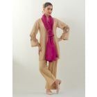 Beige Hand Embroidered Chanderi Suit- Set of 3