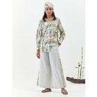 Ivory Printed Cotton Linen Co-ord Set - Set of 2
