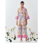 Multicolor Printed Cotton Linen Co-ord Set - Set of 2