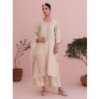 Ivory Embroidered Chanderi Silk Suit - Set of 3