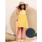 Yellow Printed Muslin Dress