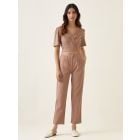Beige Cotton Glaze Co-ord Set- Set of 2
