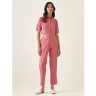 Pink Cotton Glaze Co-ord Set- Set of 2