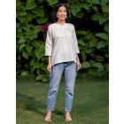 Light Green Embroidered Cotton Top