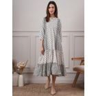Ivory Printed Cotton Dress
