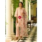 Light Pink Printed Organza Dupatta