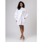 White Oversized Upcycled Cotton Slub Dress