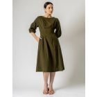 Dark Green Upcycled Cotton Dress