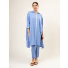 Blue Oversized Upcycled Cotton Tunic