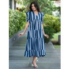 Blue Printed Cotton Dress