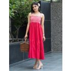 Red Printed Cotton Dress