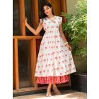 White Printed Cotton Dress