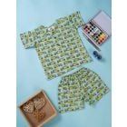 Multicolor Hand Block Printed Cotton Unisex Co-ord Set- Set of 2