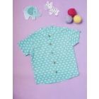 Sky Blue Hand Block Printed Cotton Shirt