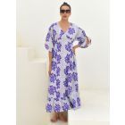 Blue Hand Block Printed Cotton Dress