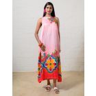 Pink Printed Modal Dress