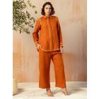 Rust Linen Co-ord Set - Set of 2