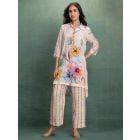 Multicolor Printed Cotton Silk Co-ord Set- Set of 2