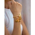 Gold Plated Handcrafted Brass Cuff