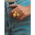 Gold Plated Handcrafted Brass Ring