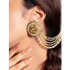 Gold Toned Handcrafted Brass Earrings