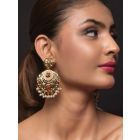 Gold Plated Multicolor Handcrafted Brass Earrings