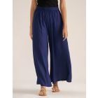 Blue Cotton Rayon Palazzo