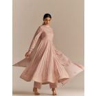 Light Pink Embroidered Cotton Mul Suit - Set of 3