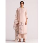 Light Pink Woven Chanderi Suit - Set of 3