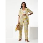 Yellow Printed Co-ord Set - Set of 2