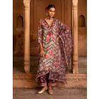 Black Printed Organza Dupatta