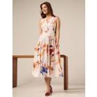 Off White Printed Cotton Dress