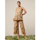 Mustard Yellow Printed Cotton Co-ord Set- Set of 2