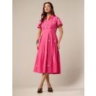 Pink Embroidered Cotton Dress