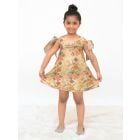Multicolor Printed Shimmer Cotton Dress