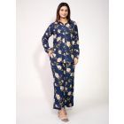 Blue Printed Cotton Silk Co-ord Set - Set of 2