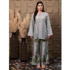Blue Printed Cotton Silk Co-ord Set - Set of 2