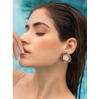 Rose Gold Plated Handcrafted Brass Stud Earrings