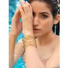 Gold Plated Handcrafted Brass Cuff