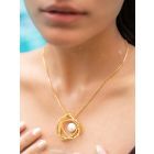 Gold Plated Handcrafted Brass Pearl Necklace