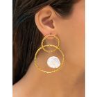 Gold Plated Handcrafted Brass Earrings
