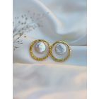 Gold Plated Handcrafted Brass Stud Earrings