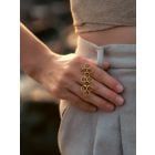 Gold Plated Handcrafted Brass Ring